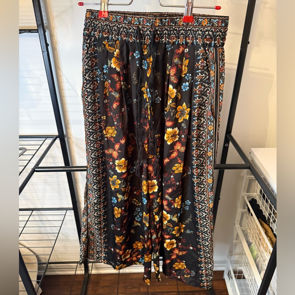 Floral Bohemian flowy pants